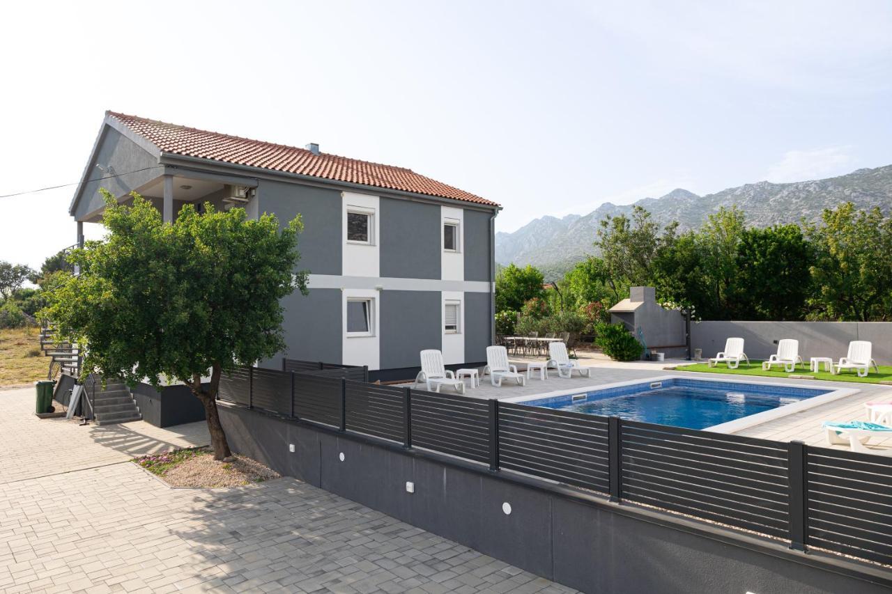 Apartments Zanic With Private Swimming Pool And Sea View Starigrad Paklenica Bagian luar foto
